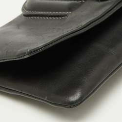 Tod's Black Leather Lucy Flap Clutch