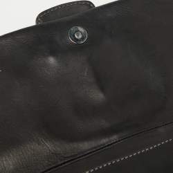 Tod's Black Leather Lucy Flap Clutch