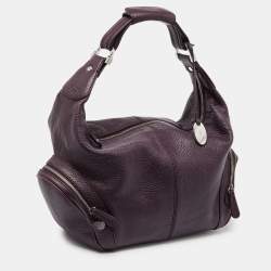 Tod's Purple Leather Charlotte Hobo