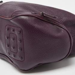 Tod's Purple Leather Charlotte Hobo