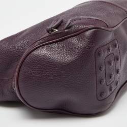 Tod's Purple Leather Charlotte Hobo