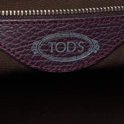 Tod's Purple Leather Charlotte Hobo