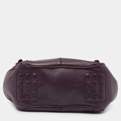 Tod's Purple Leather Charlotte Hobo