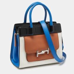 Tod's Tri Color Leather MIni Double T Tote