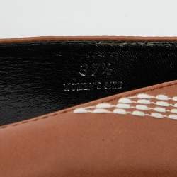 Pre Owned Tod's Brown Leather Platform Pumps Size 37.5 