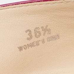 Pre Owned Tod's Purple Patent Leather Gomma Ballet Flats Size 36.5