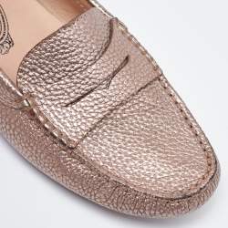 Pre Owned حذاء لوفرز تودز جومينو درايفنغ جلد أزرق مقاس 36