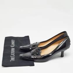 Tod's Black Patent Leather Loafer Pumps Size 39