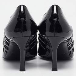 Tod's Black Cut Out Patent Leather Pointed Toe Pumps Size 36