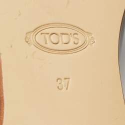 Pre Owned Tod's Black Patent Leather Double T Mules Size 37