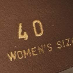 مملوكة مسبقًا Tod's Brown/White Leather Block Heel Slingback Sandals Size 40