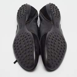 Tod's Black Leather and Suede Ballet Flats Size 37.5
