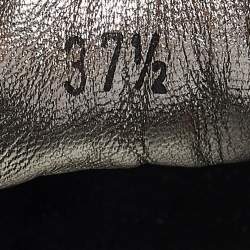 Tod's Black Leather and Suede Ballet Flats Size 37.5