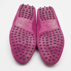 مملوكة مسبقًا Tod's Purple Suede Penny Loafers Size 40