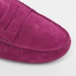 مملوكة مسبقًا Tod's Purple Suede Penny Loafers Size 40