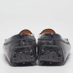 Tod's Dark Navy Blue Patent Leather Penny Loafers Size 39.5