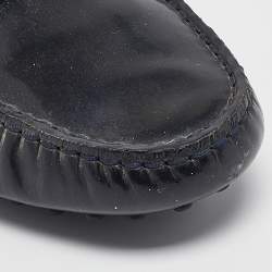 Tod's Dark Navy Blue Patent Leather Penny Loafers Size 39.5