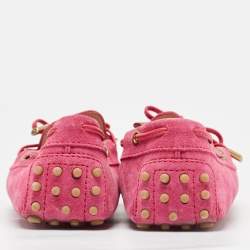 Tod's Pink Suede Slip On Loafers Size 37