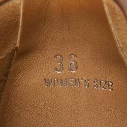 مملوكة مسبقًا Tod's Brown Leather Gommini Bow Loafers Size 36