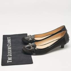 Tod's Black Suede and Patent Leather Pumps Size 39