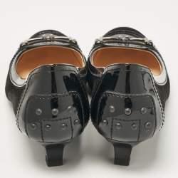 Tod's Black Suede and Patent Leather Pumps Size 39