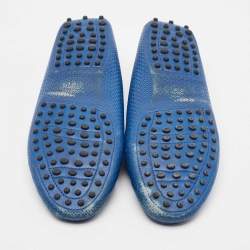 Tod's Blue Leather Slip on Loafers Size 40