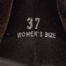 Pre Owned Tod's Dark Brown Leather Whip Stitch Trim Detail Penny Loafers Size 37