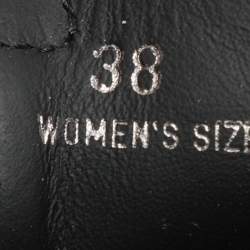 Pre Owned Tod's Black Leather Ankle Length Boots Size 38