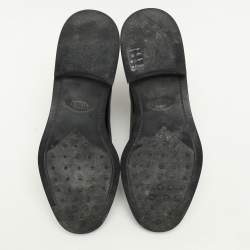 Pre Owned Tod's Black Leather Ankle Length Boots Size 38