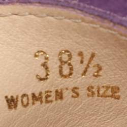 Pre Owned Tod's Purple Suede Embellished Loafers Size 38.5