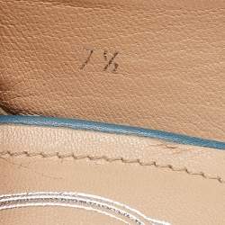 Tod's Blue Leather Peep Toe Pumps Size 38