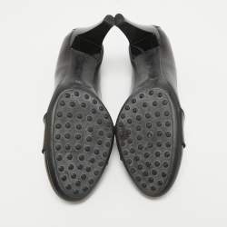 مملوكة مسبقًا Tod's Black Leather Loafer Pumps Size 37.5
