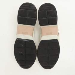 مملوكة مسبقًا Tod's Cream Leather Monk Sneakers Size 38.5