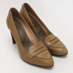 Tod's Green Leather Pumps Size 38.5