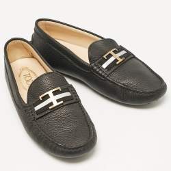 Tod's Black Leather Penny Loafers Size 37