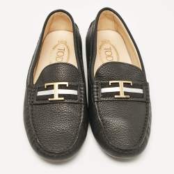 Tod's Black Leather Penny Loafers Size 37