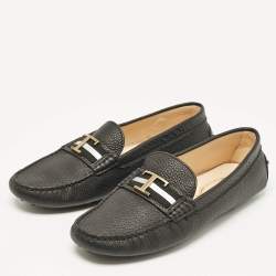 Tod's Black Leather Penny Loafers Size 37
