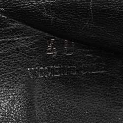 Pre Owned Tod's Black Leather and Suede Platform Pumps Size 40.5