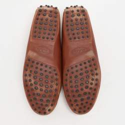 Pre Owned حذاء لوفرز تودز بني جلد بني مقاس 39