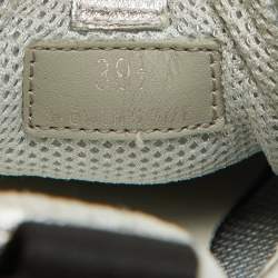 Tod's Silver Perforated Leather Low Top Sneakers Size 39.5
