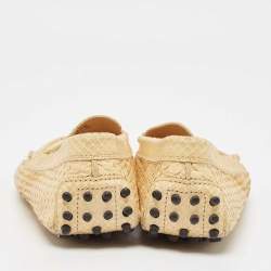 Tod's Yellow Python Leather Loafers Size 37.5