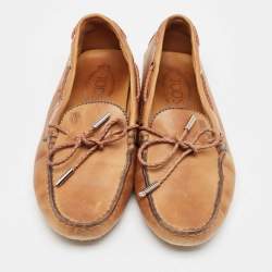 Pre Owned Tod's Brown Leather Penny Loafers Size 38