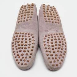 Tod's Purple Suede Gommino Slip On Loafers Size 37.5