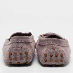 Tod's Purple Suede Gommino Slip On Loafers Size 37.5