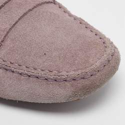 Tod's Purple Suede Gommino Slip On Loafers Size 37.5