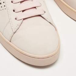 Tod's Pink Perforated Nubuck Leather Low Top Sneakers Size 37