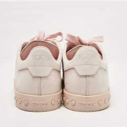 Tod's Pink Perforated Nubuck Leather Low Top Sneakers Size 37
