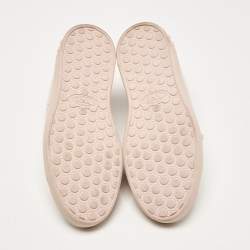 Tod's Pink Perforated Nubuck Leather Low Top Sneakers Size 37