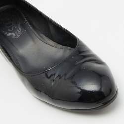 Pre Owned Tod's Black Patent Leather Wedge Pumps Size 37.5