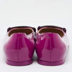 Tod's Mauve Purple Patent Leather Ballet Flats Size 37.5